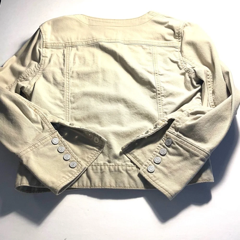 Gap, jean jacket, tan women’s medium - Picture 7 of 13